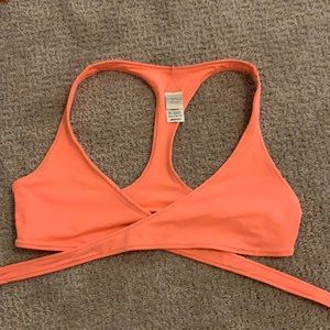 L*Space Wrap Coral Bikini top